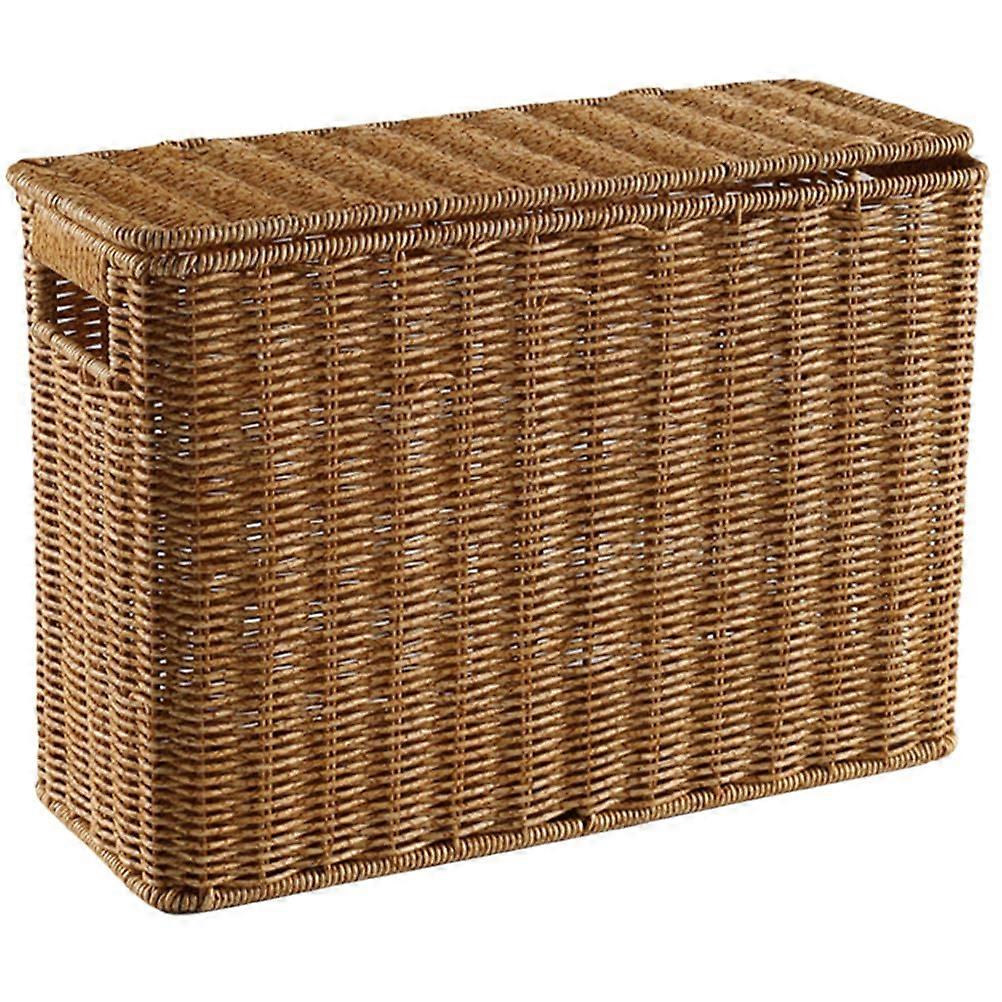 Narrow and Tall Storage Box with Lid Book Baskets Narrow Holder Sundries Organizer Toy Baskets