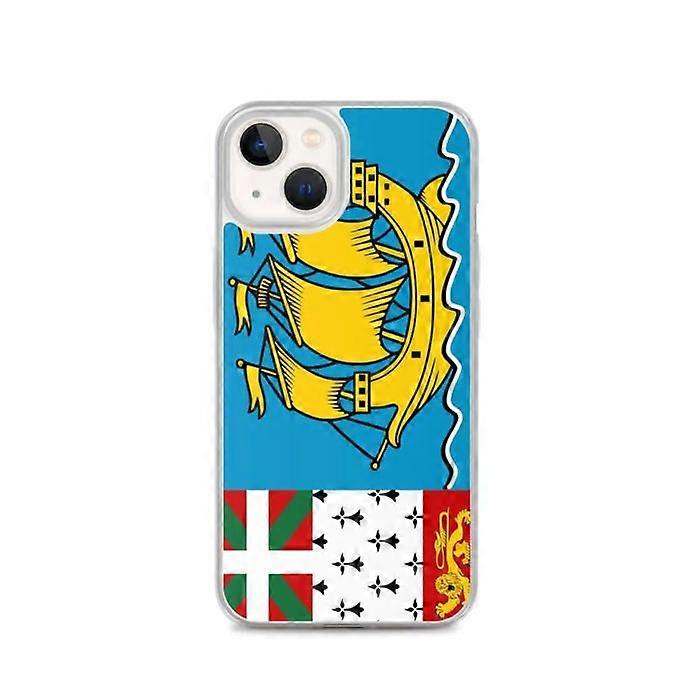 iPhone Case - Saint Pierre and Miquelon - Flag - Flexible - Multicolor - Compatible with iPhone 13