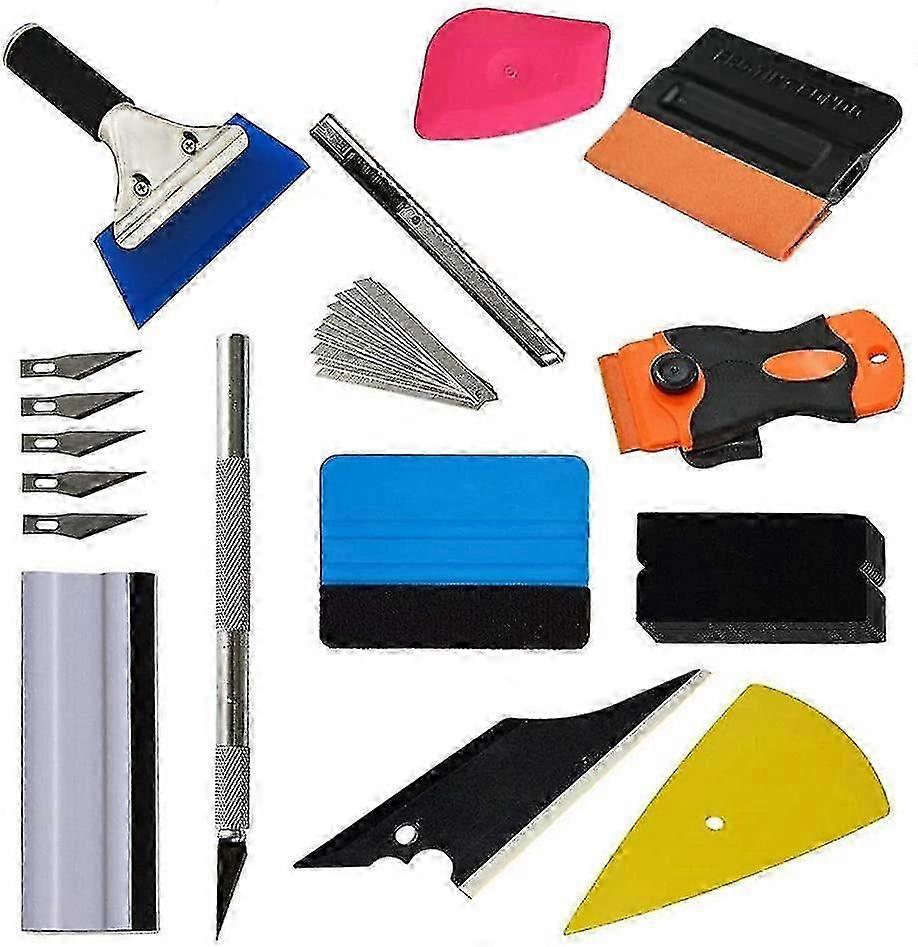 12 Pcs Auto Vinyl Wrap Tool Kit Car Window Tint Film Wrapping Vinyl Application Tools Squeegee Squeegee Applicator Kits