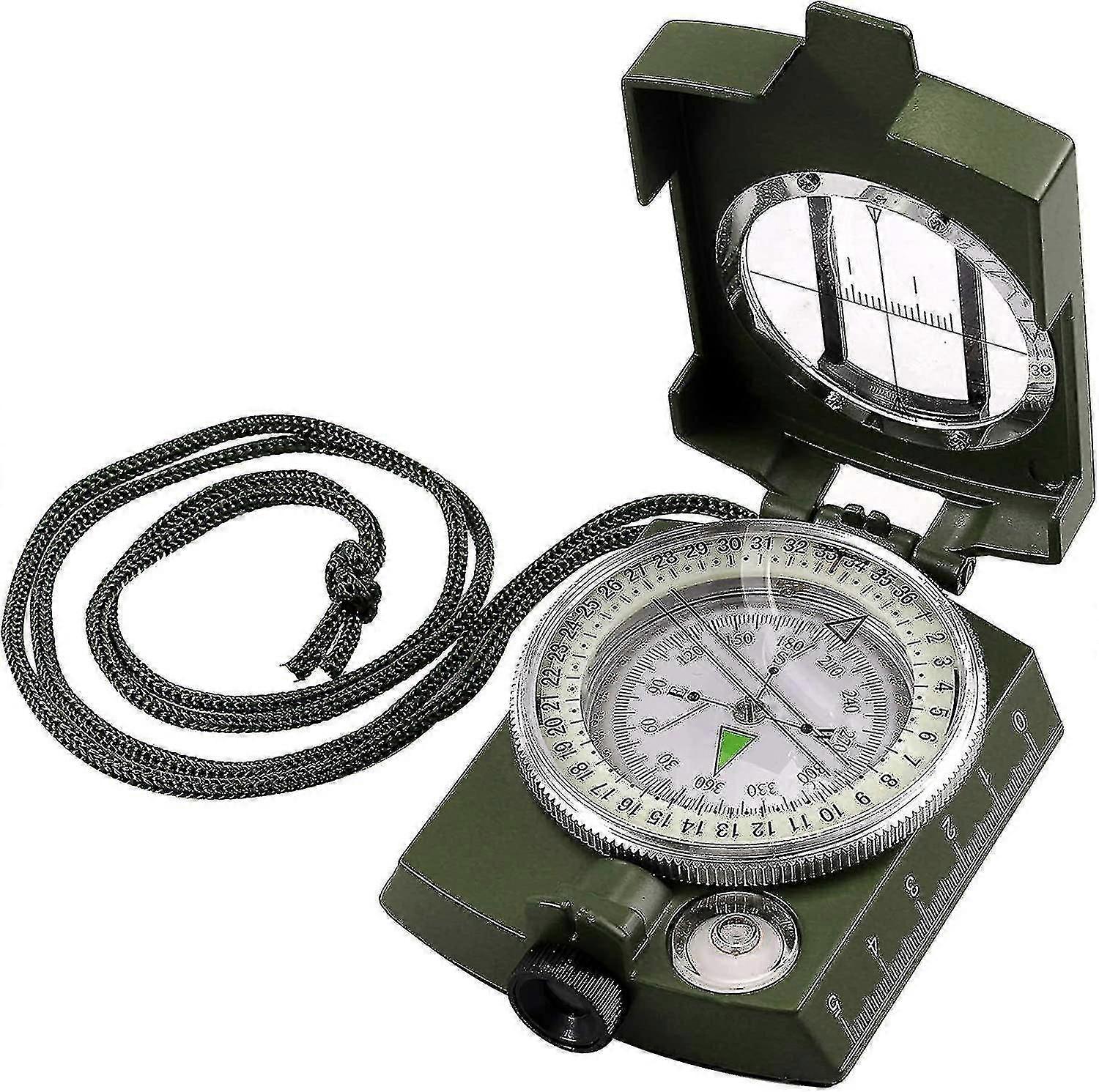 Compass Waterproof Navigation Compass Metal Sighting Compass1pcs Green