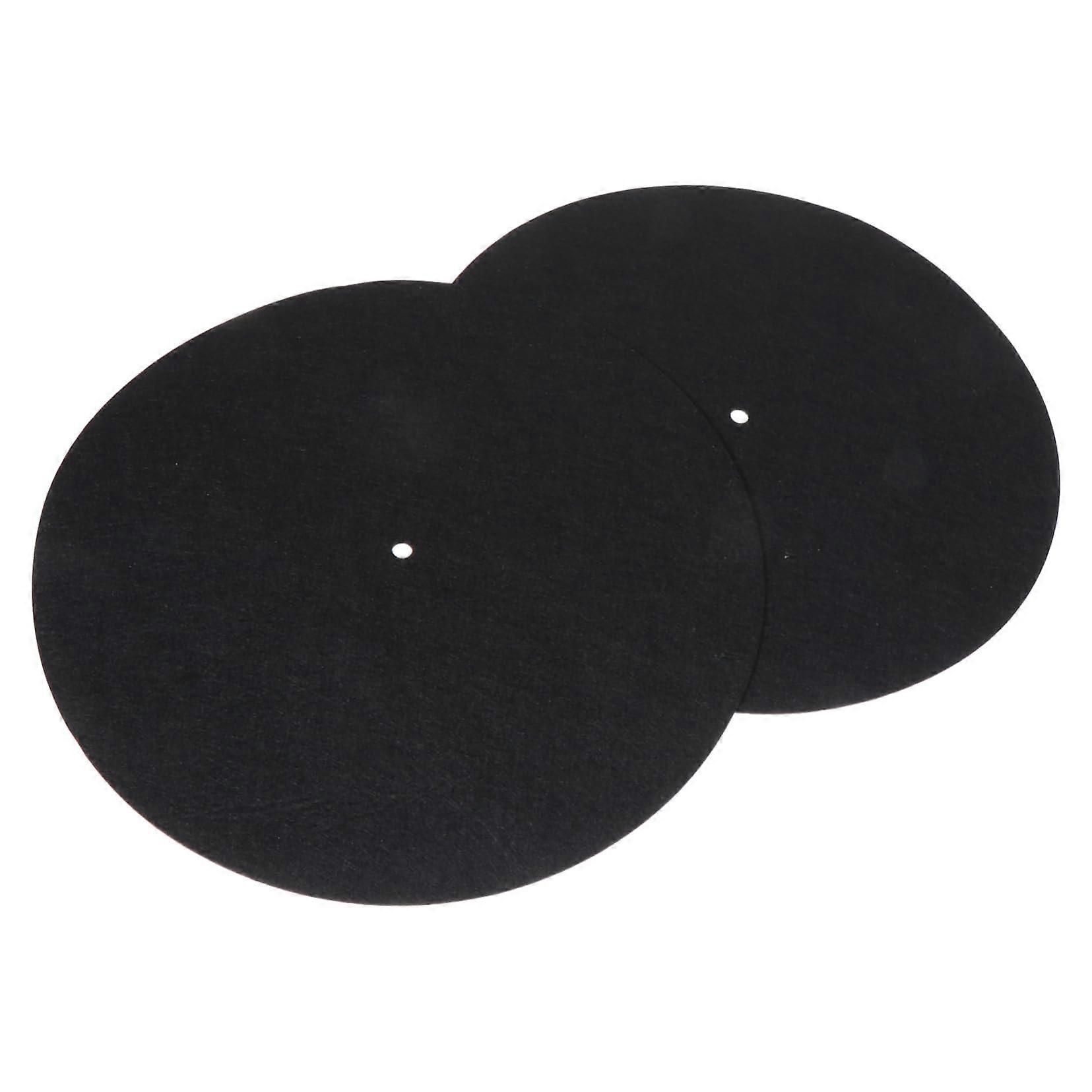 3sets Turntable Disc Mat Home Record Mat Protective Pad for Disc Static Slipmats Record Player Supplies 2pcs3