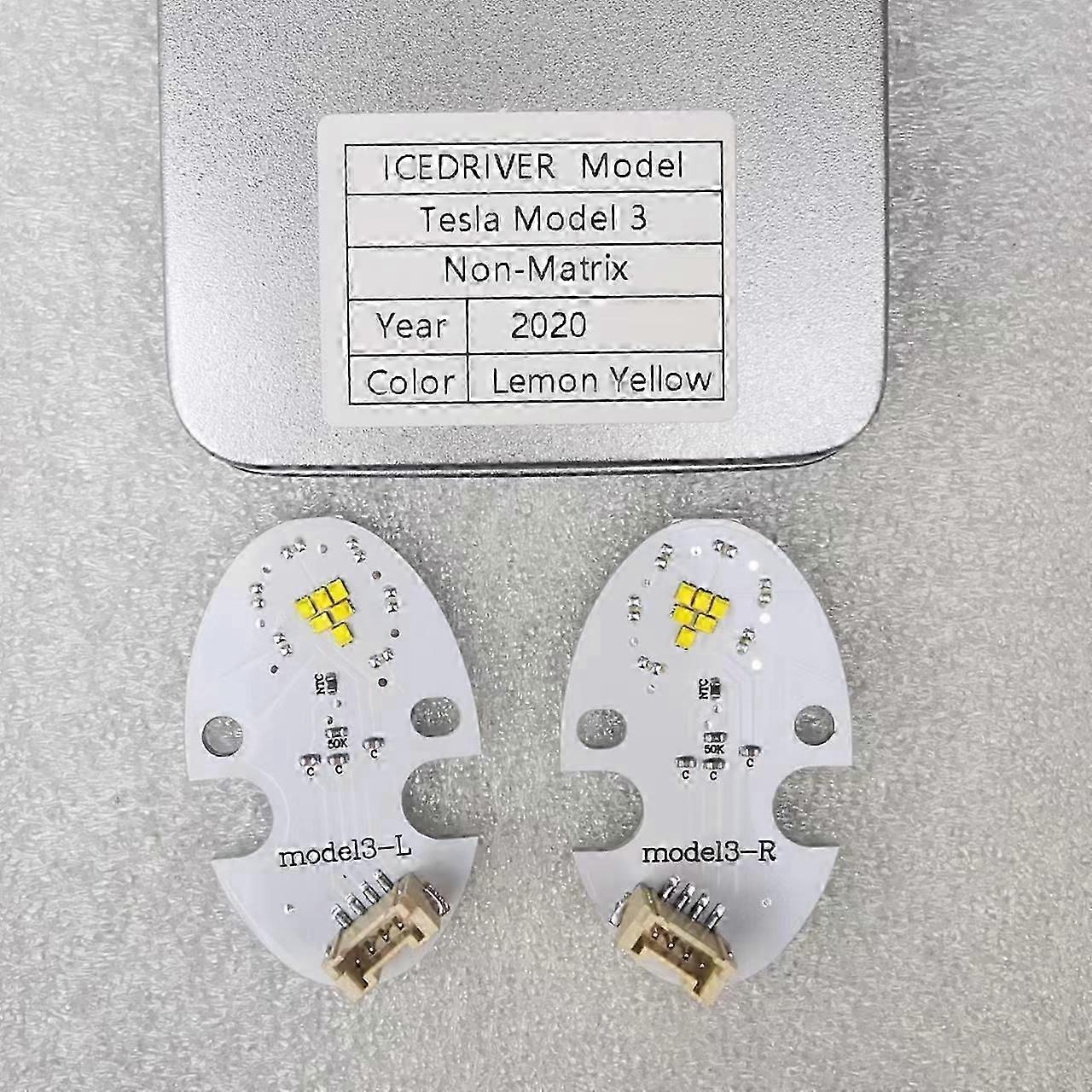 Icedriver For Tesla Model 3 Model Y Drl Rgb Multicolor Led Boards ?daytime Running Lights Rgb Rgbw Lighting Red Lemon Yellow Drl