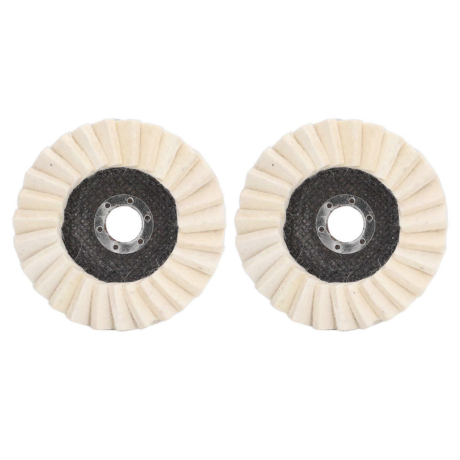 Discos de moagem de feltro ondulado de 5 polegadas de alta qualidade (2 peças por conjunto, polimento e