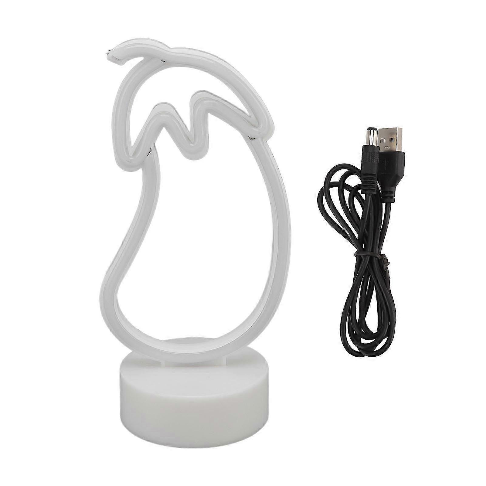 الباذنجان نيون تسجيل USB بطارية تعمل بالطاقة LED نيون لافتة الخفيفة للديكور المنزلNEW8