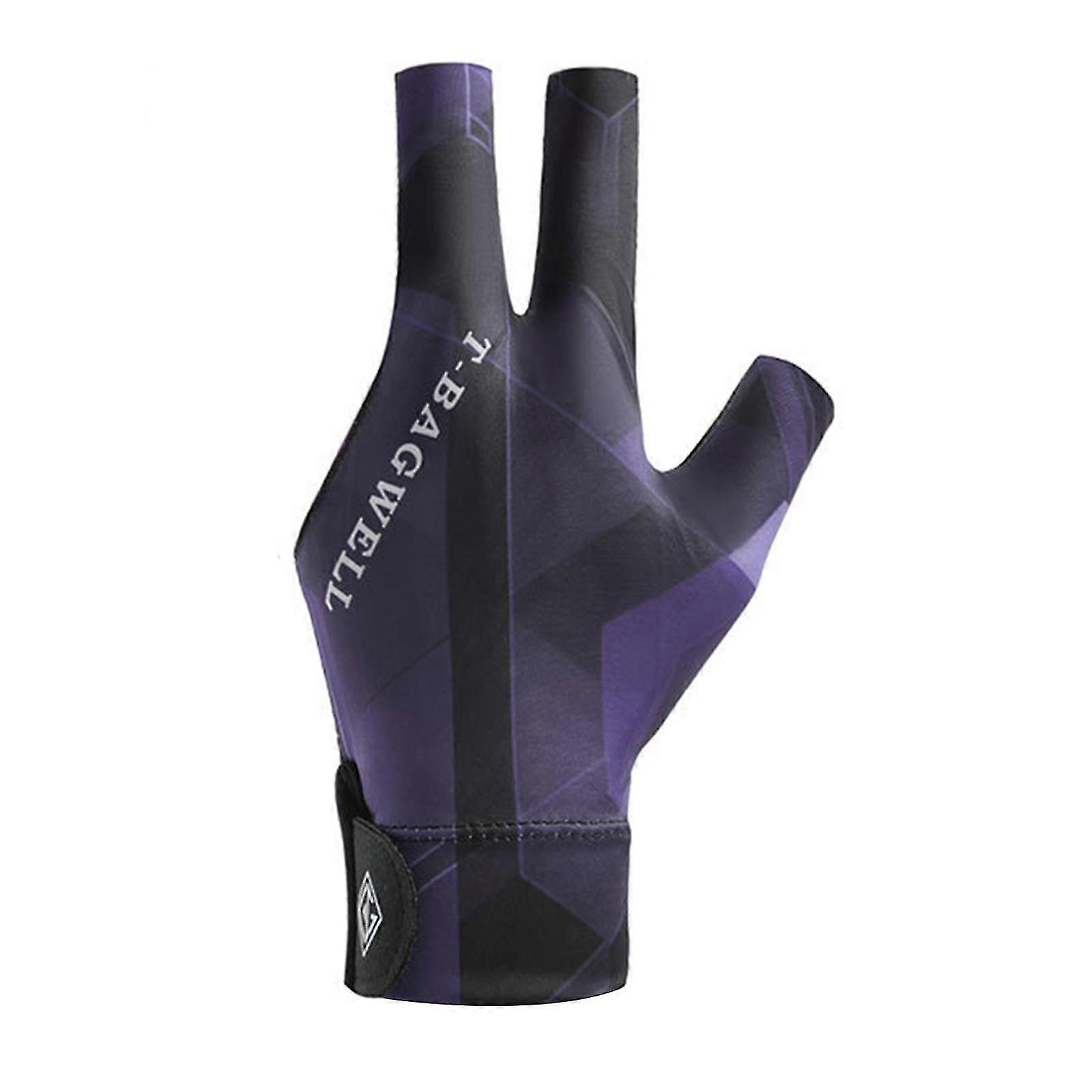 Universal Elastic Pool Glove in Black for Billiards with Three Finger Design, Nonslip and Breathable Features