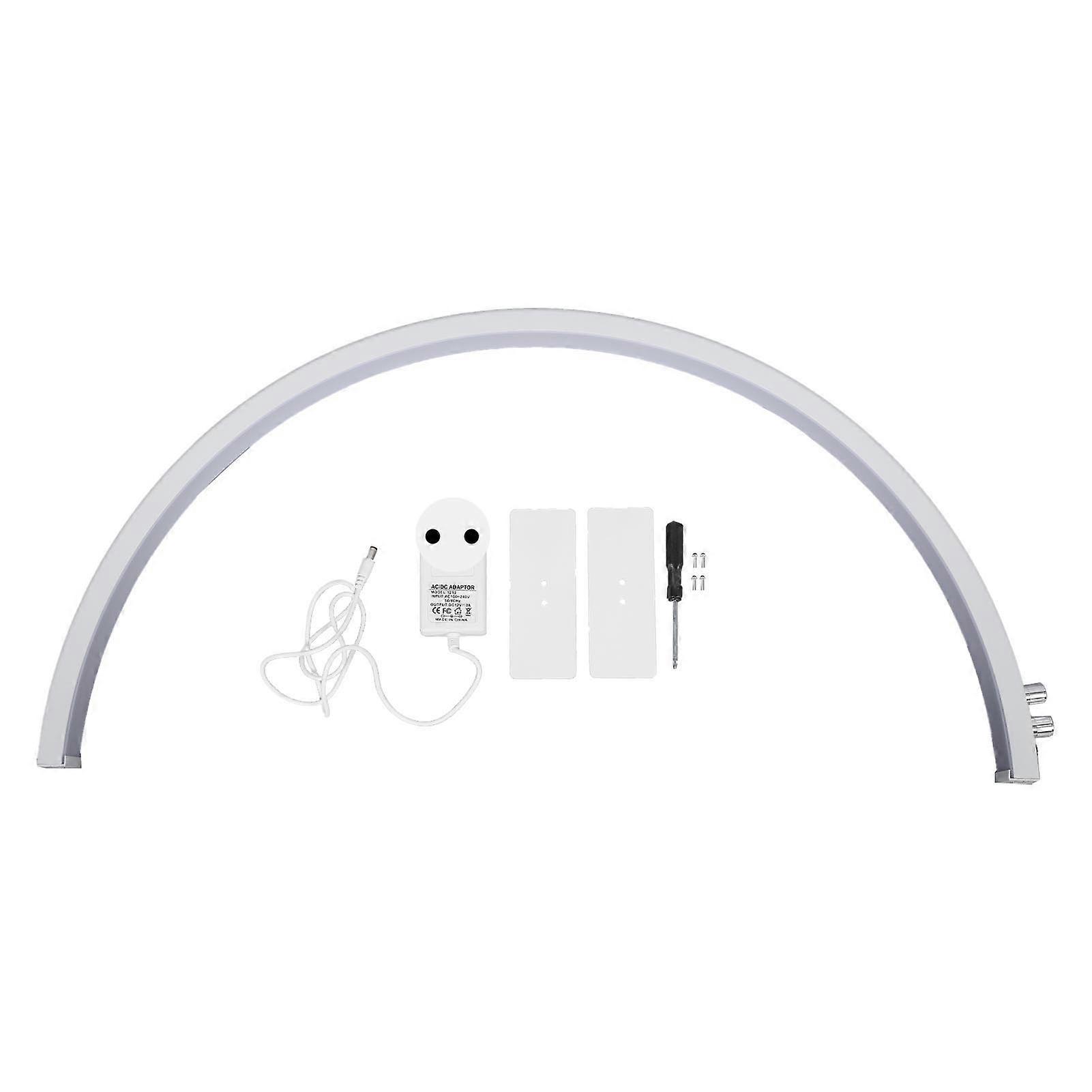 Dimmable Half Moon LED Desk Lamp - Adjustable Brightness for Nail & Beauty Tasks