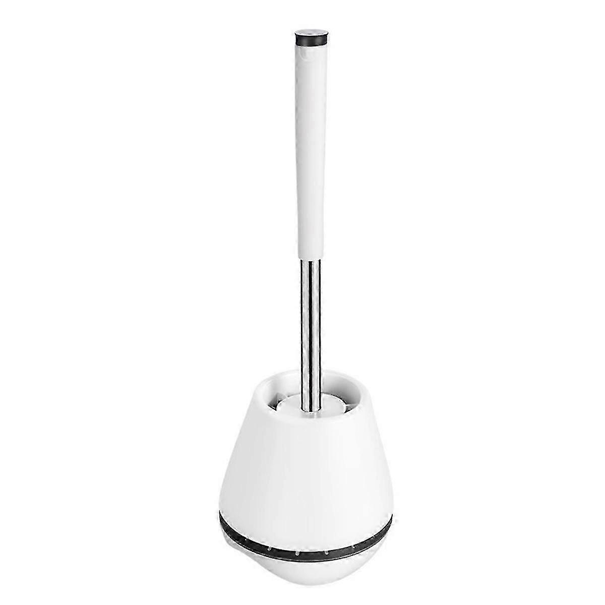 Toilet Brush and Bracket with Long Handle, Drip-Proof, Easy to Assemble for Deep Cleaning