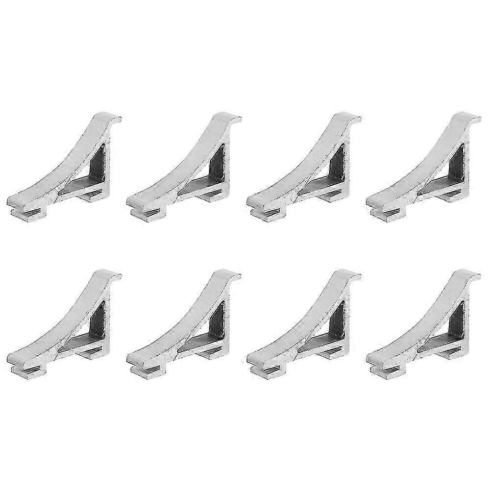 Aluminum Cooler Shelf Support Hooks - 8 Pack for Refrigerator Shelves
