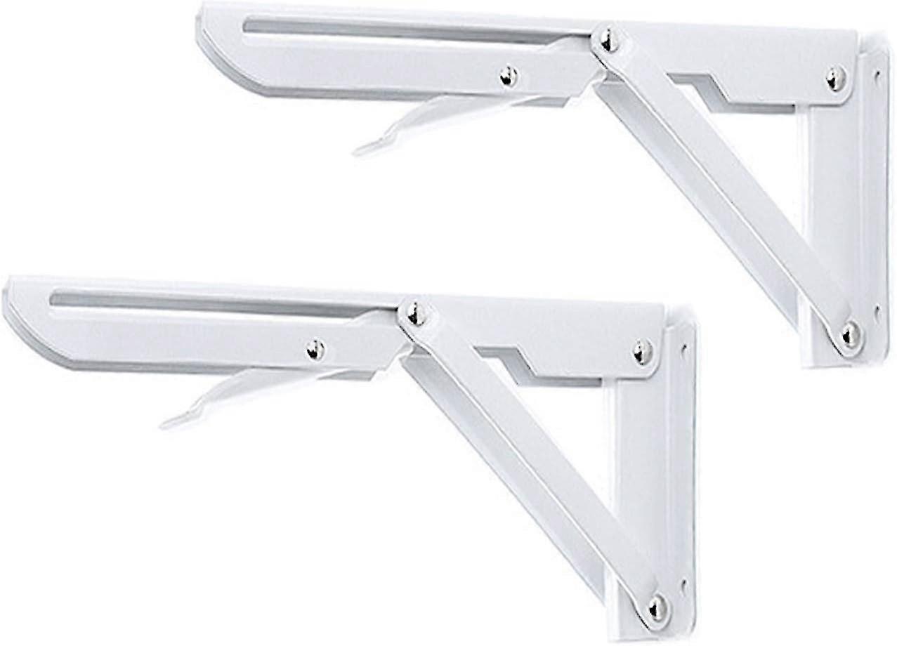 2 Piece Space Saving Wall Mounted Folding Shelf Brackets for Efficient Workbench Solutions