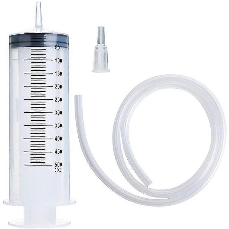 Grande seringue de 500ml avec tube stérile et scellé individuellement Seringue de jardin pour peinture liquide Résine époxy Huile d’arrosage des plantes Remplissage