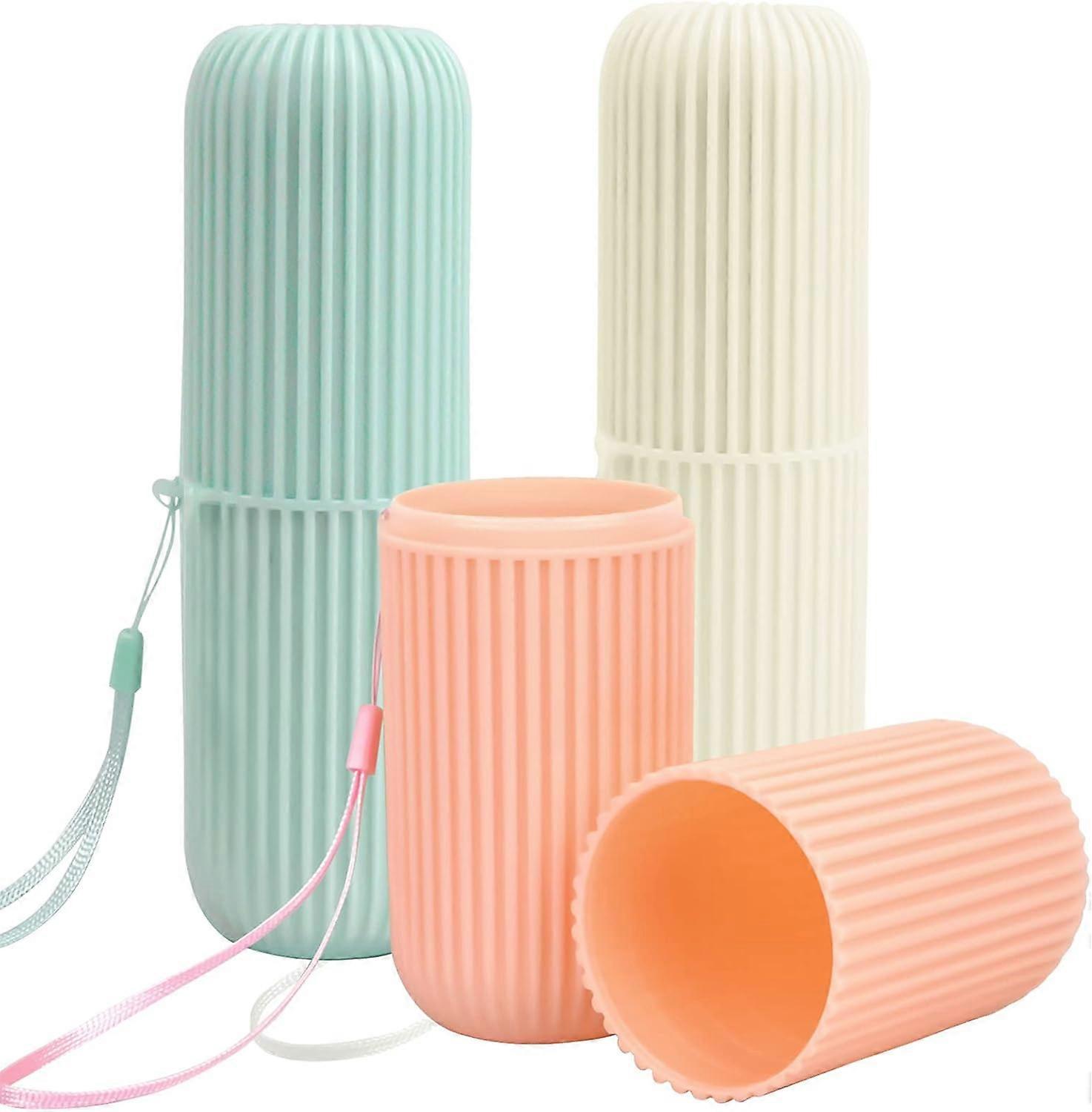 Toothbrush cups travel 3 pack