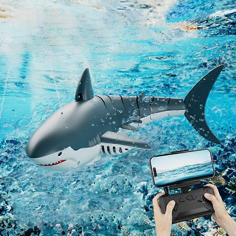 4DRC S6 Bionic Remote Control Shark Spray Water Toy with Camera Electric Megalodon RC Toy,2