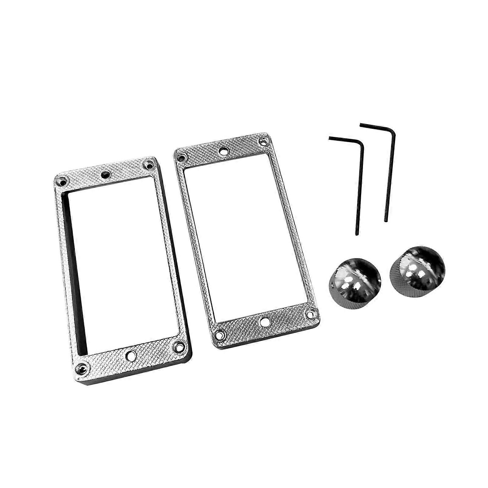 4Pcs Humbucker Pickup Mounting Frame Holder Hole Knob and Frame Mounting Rings