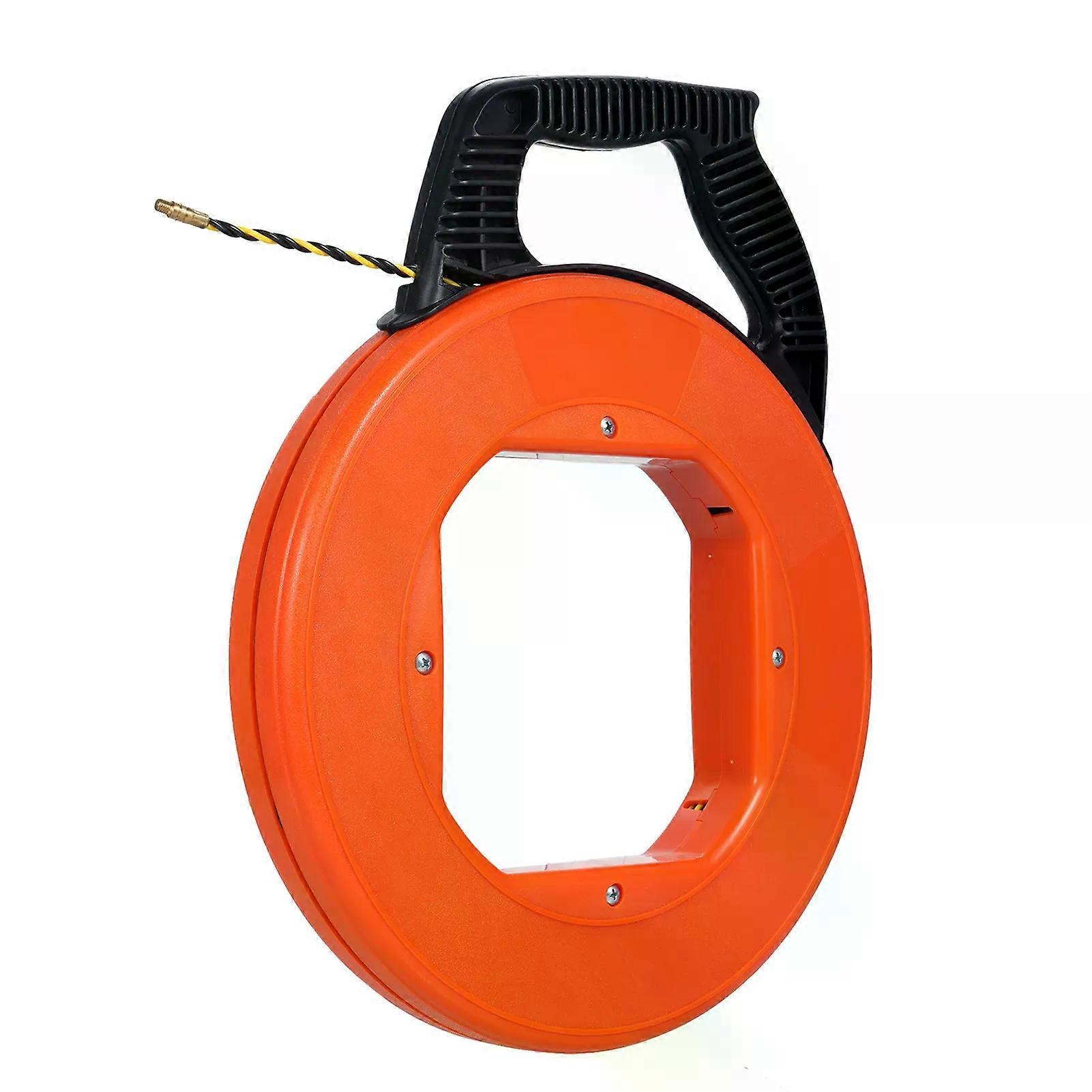 100FT Polyester Electrical Fish Tape Fish Tape Wire Puller with High Impact Case Cable Retractable Aid Polyester Wire Puller