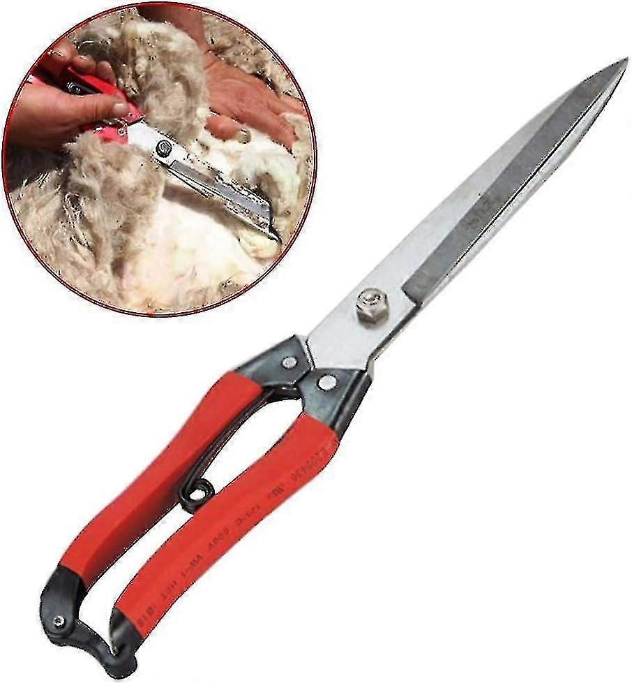 Heavy Duty Sheep & Goat Clippers for Wool Shearing, Pet Grooming Scissors with Spring Mechanism, Gardening Shears Tool Kit