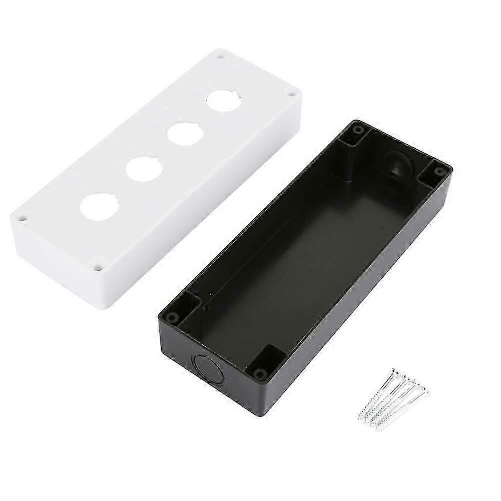 BX4 22mm 4-Hole Push Button Switch Waterproof Control Box (White)