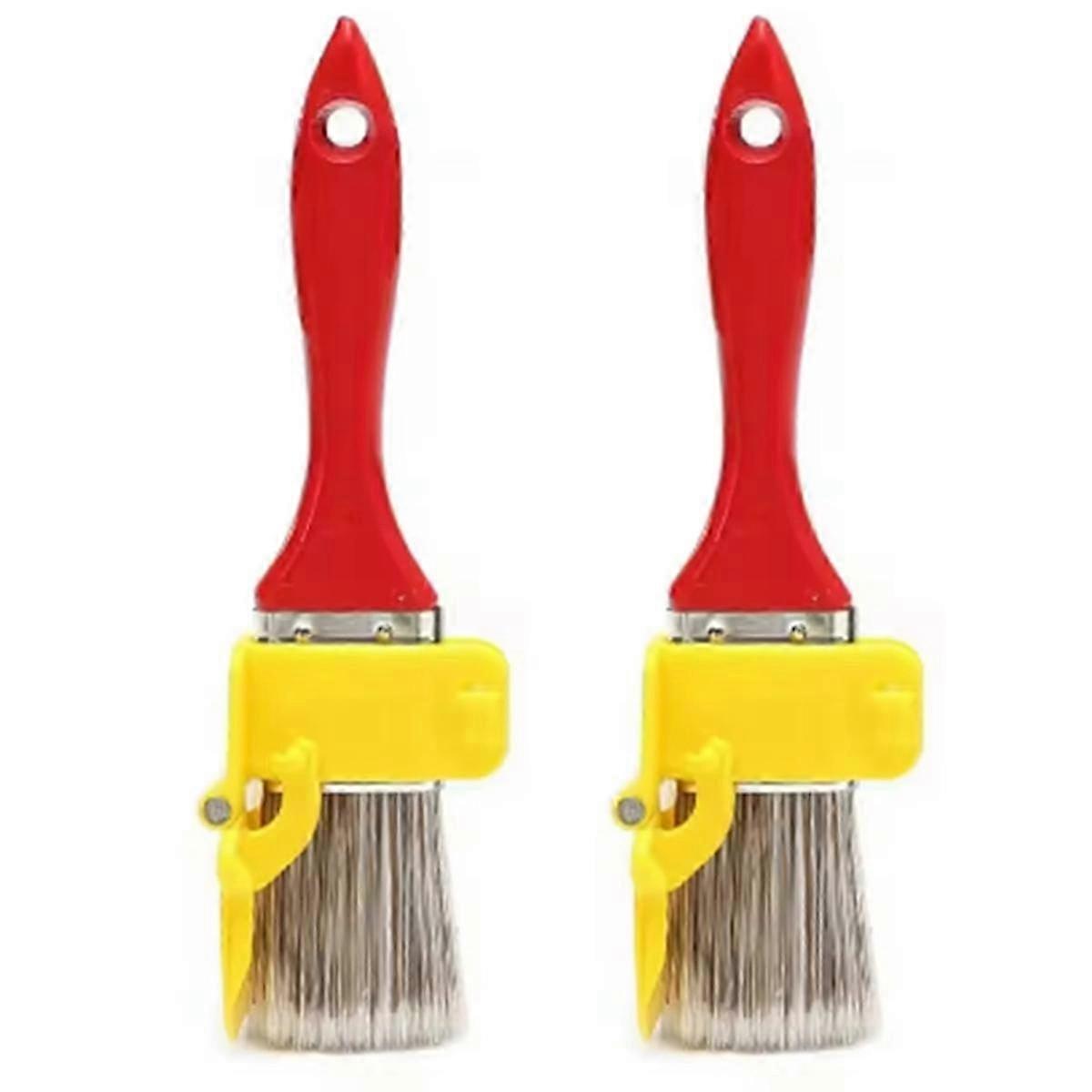 Edging Color Separation Paint Brush Handheld Paint Edger Tool Ideal for Indoor and Outdoor Use on WRed Yellow SZRH