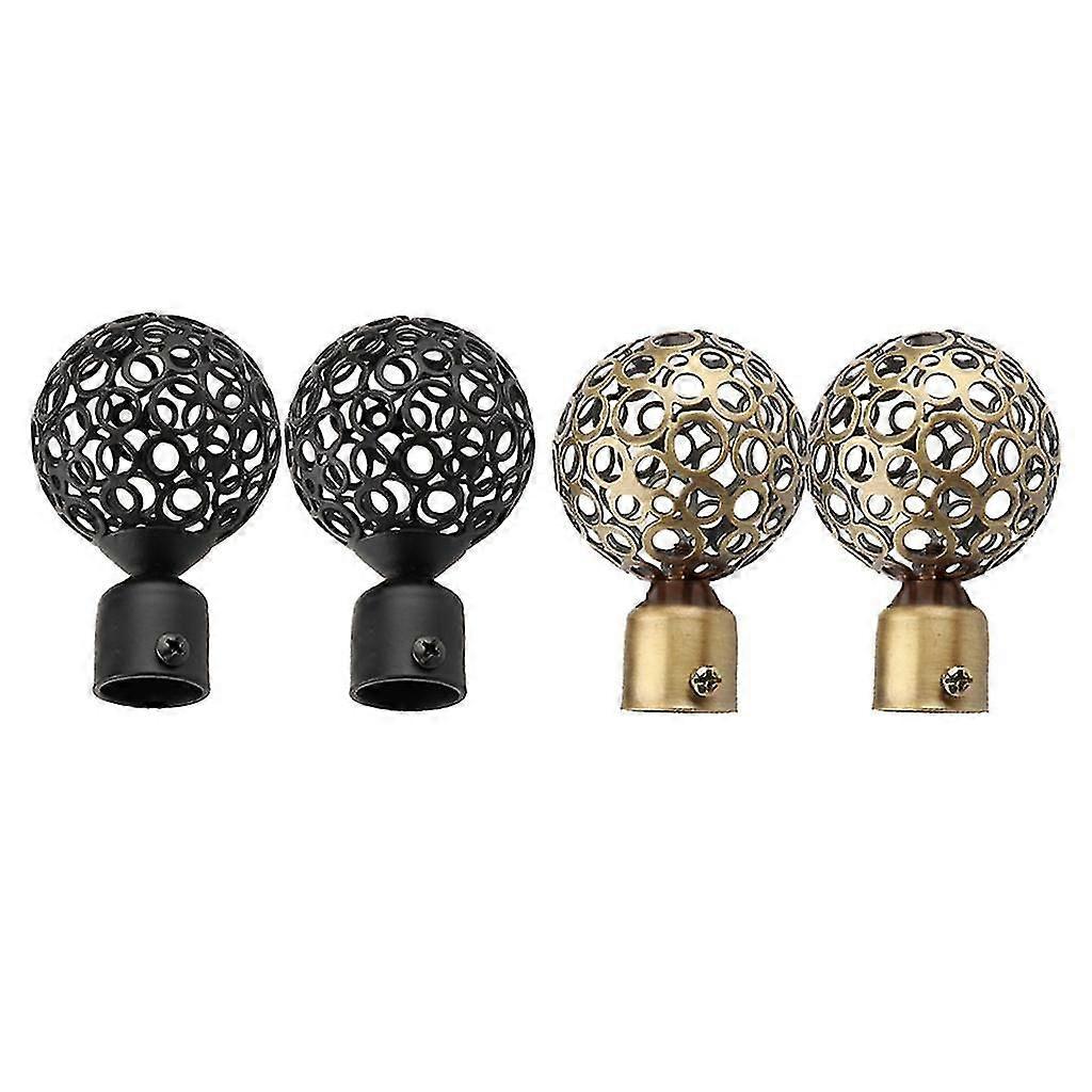 4pcs Window Curtain Pole End Drape Rod Finals Head