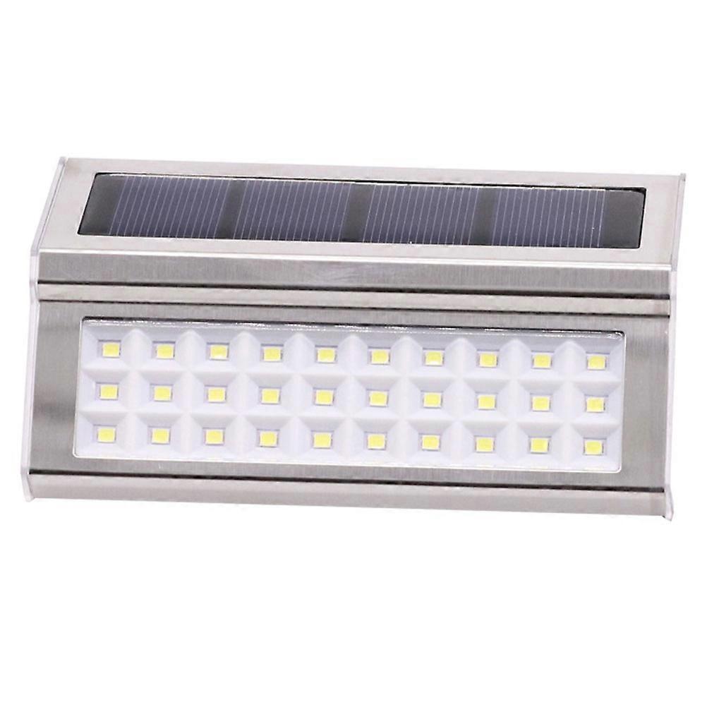 Solar Stair Light Practical Solar Lamp For Stair Lighting White Color 12.00X8.50X2.30CM Solar Power 1Pack