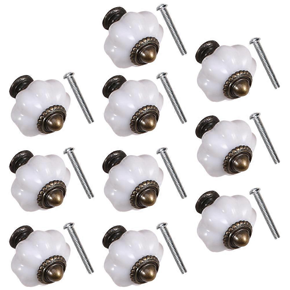 Round Drawer Handles Acrylic Replacement for Kitchen Renovation Bedside Table Drawer Green 10Pcs