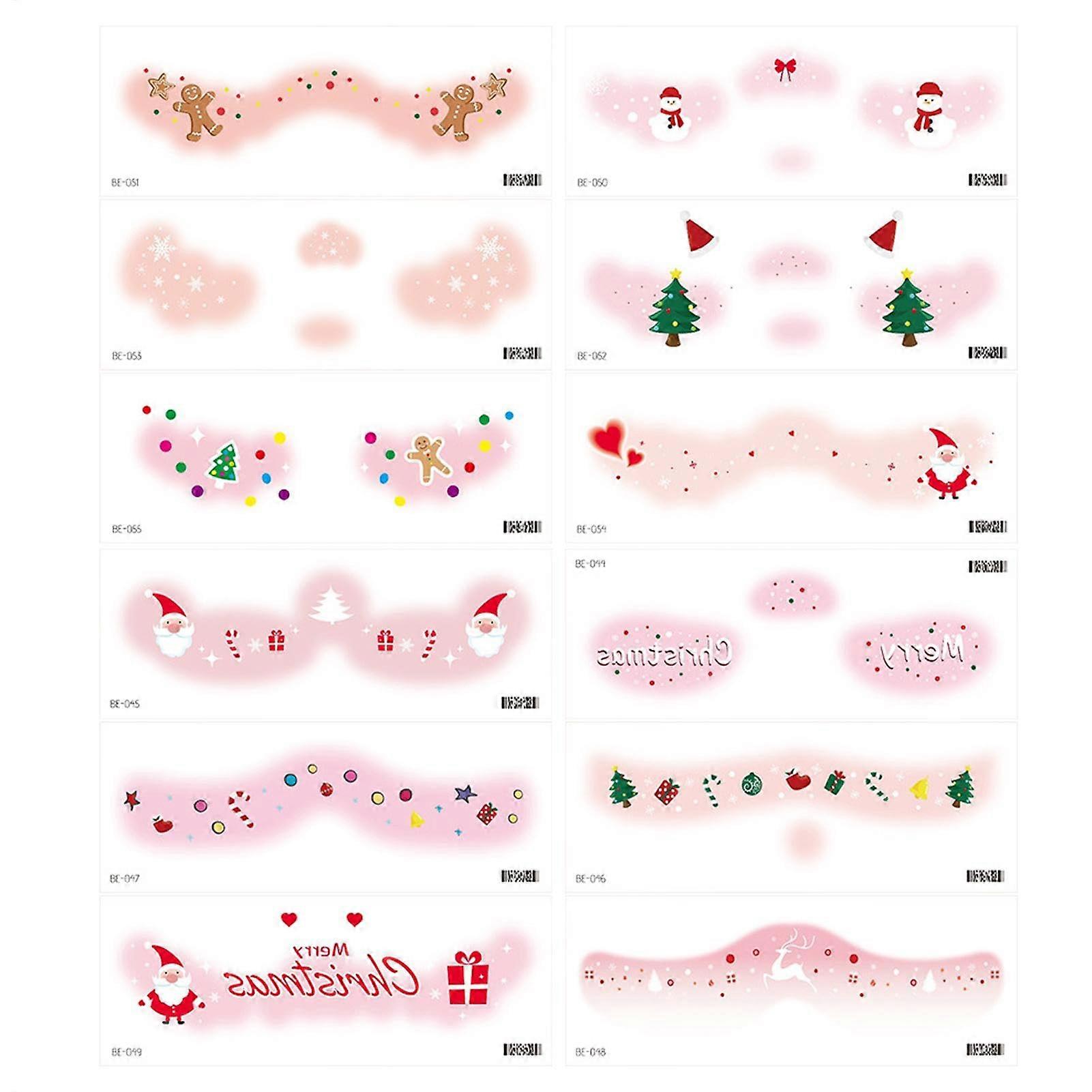 Face Stickers Makeup  Cute 12X Holiday Face Stickers  Holiday Preference