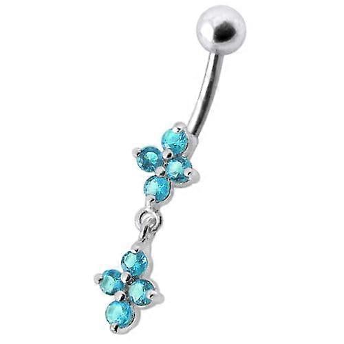 Fancy Studded Dangling Body Jewellery Navel Ring