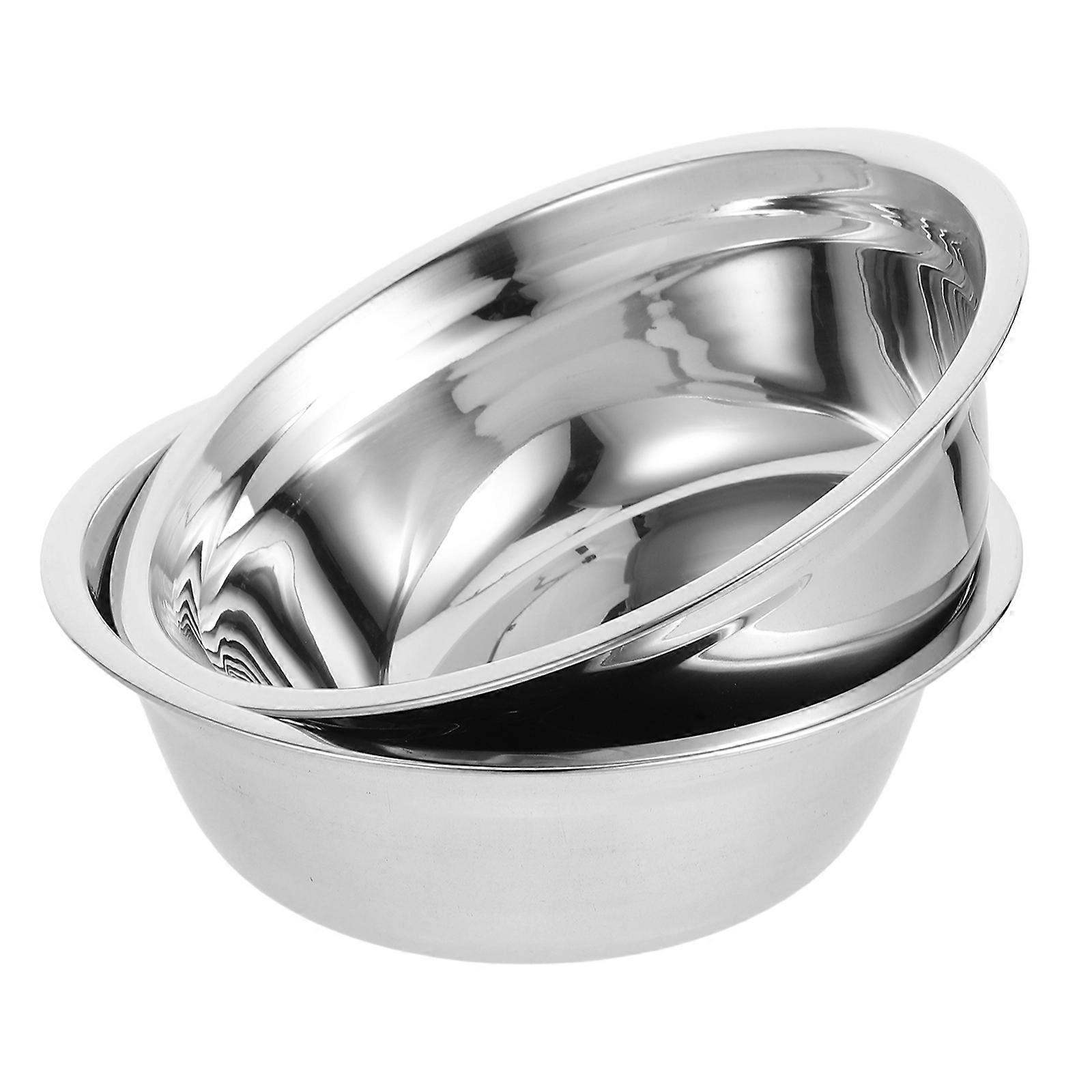 Stainless Steel Mixing Bowls Lightweight, Easy to Clean, 2 Pack for Kitchen Prep, Baking, Serving, and Facial Mask Use