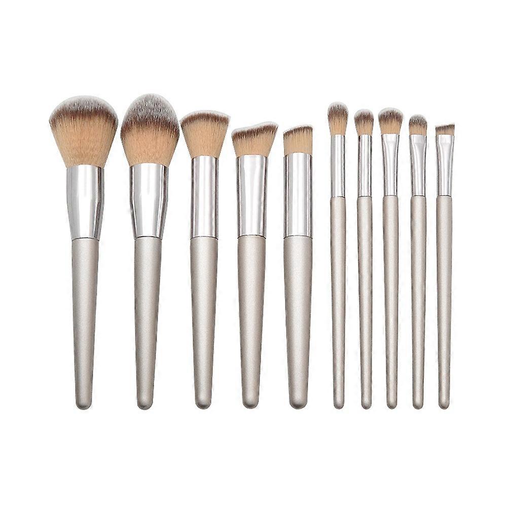 Makeup Brushes With Case Blush Application Special Events Ladies 10Pcs Rayon Material