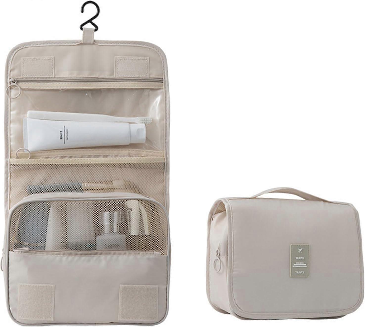 Practical Foldable Toiletry Bag with Hooks, Travel Toiletry Bag with Hooks, Makeup Bag with Jewelry Compartment, Practical Makeup Organizer