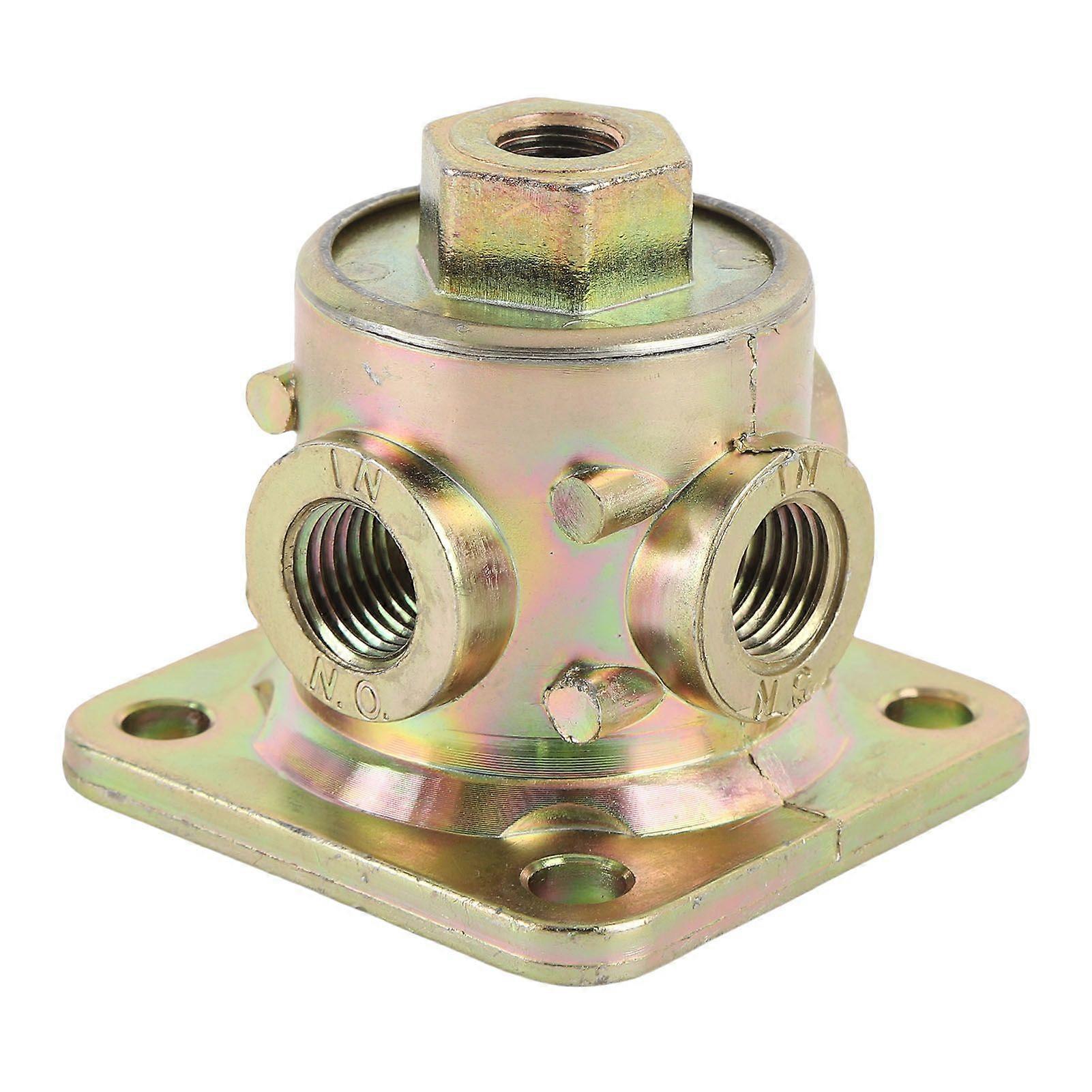 3 Way Valve 90554615PTP Metal 1/8in 1/4in NPT Port High Pressure Proof Stable Performance for Semi Trailer Truck MK07359