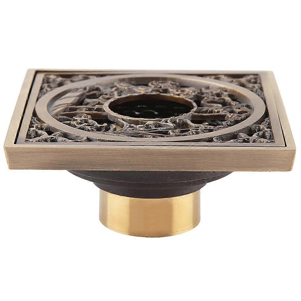 10cm Antique Brass Shower Floor Drain Protector Grate (No. 3)