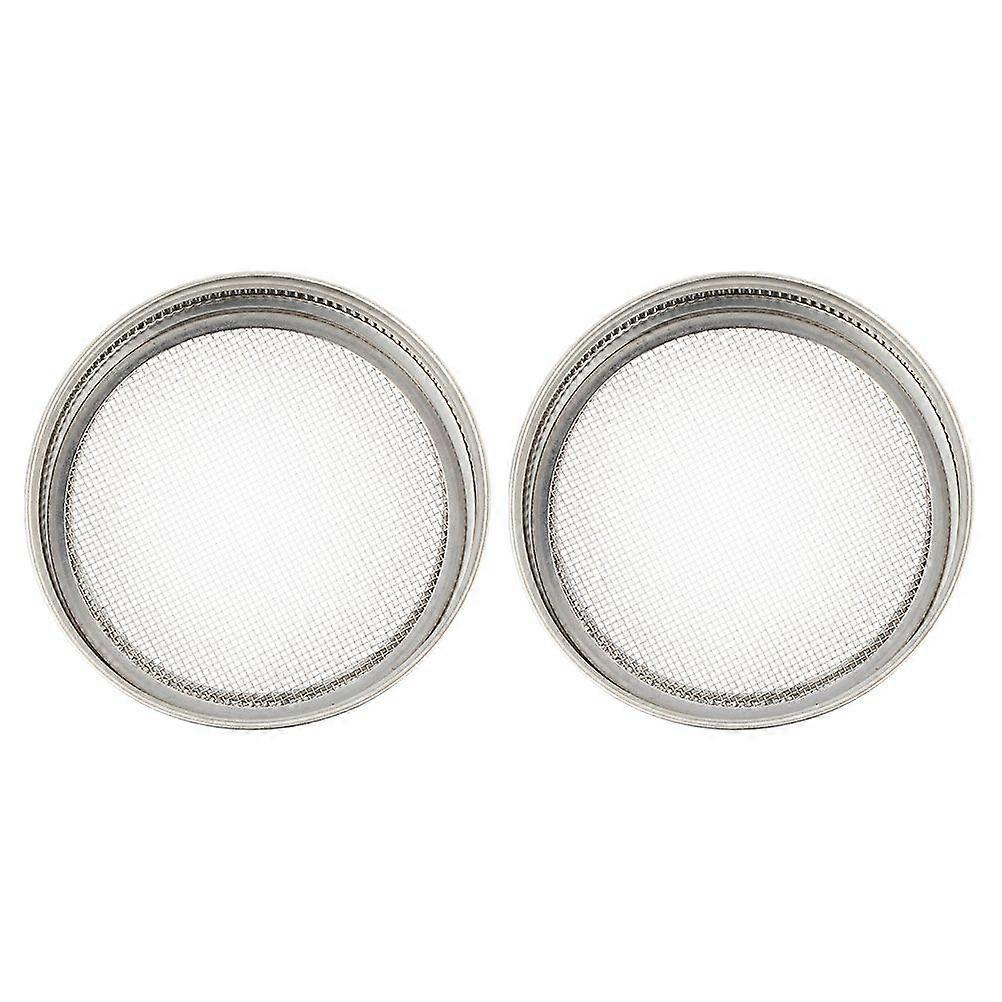 2pcs en acier inoxydable Sprouting Pots Strainer Screen pour pot Mason à large ouverture 86mm