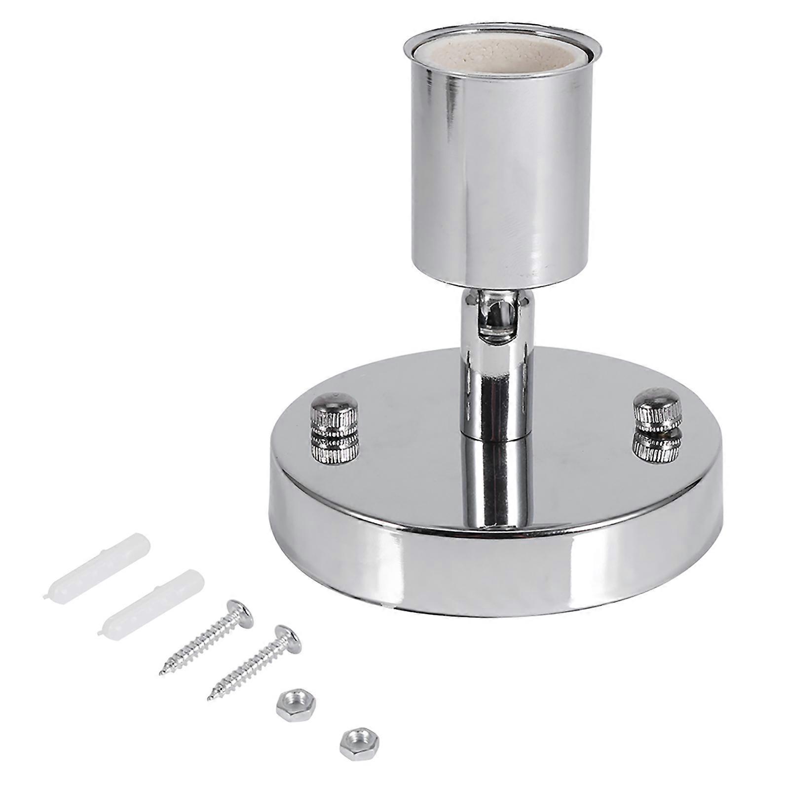 Modern Retro Wall Ceiling Light E27, 180° Rotatable Socket, Silver