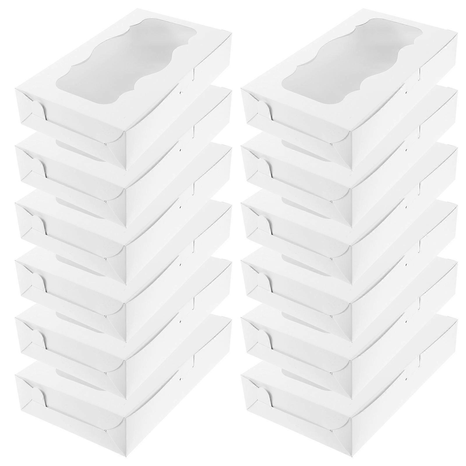 Cake Boxes Clear Storage Display Rectangular Packaging For Baking Goods Chocolates Small 30Pcs