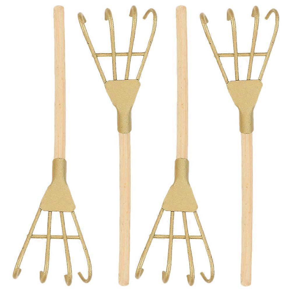 Dual Purpose Small Rake Planting Tools Home Decor Photography Props 5Pcs