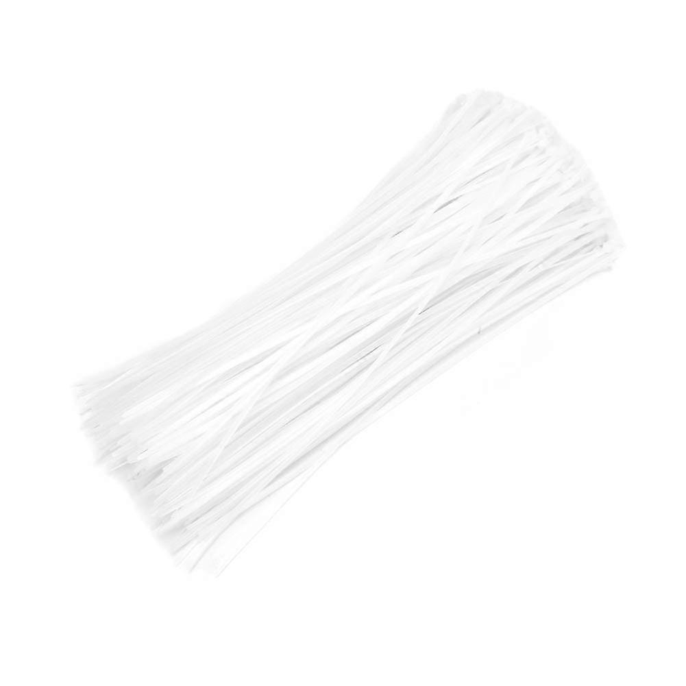 White Self-locking Nylon Cable Tie, Wire Tie Wrap, 2.7 mm Width #4
