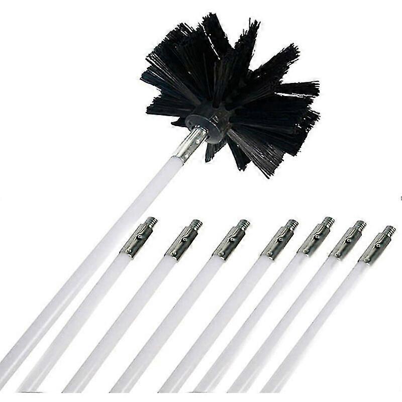 Flexible Dryer Vent Cleaning Kit Lint Remover and Chimney Cleaning Brush Tool Set for Ducts