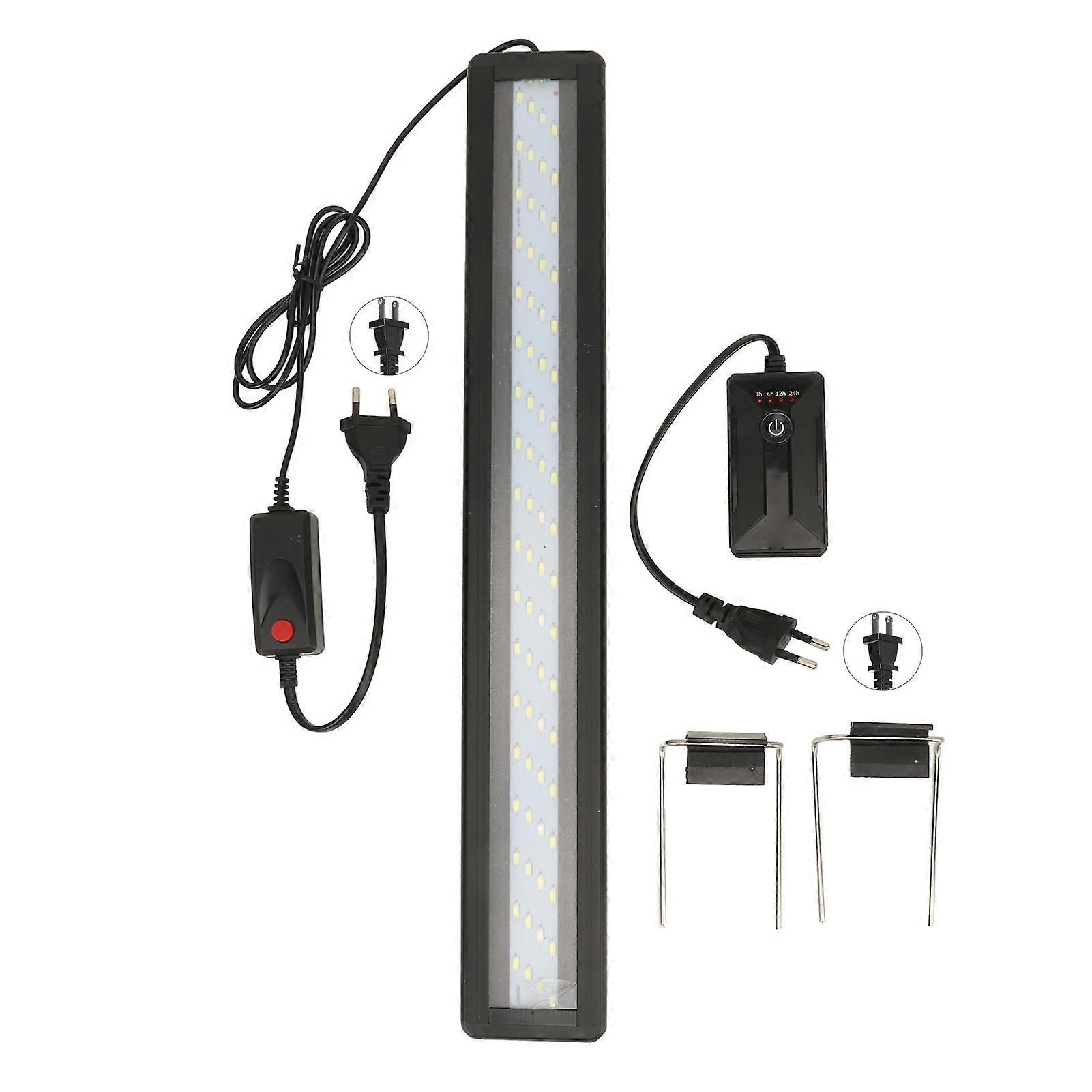 LED Aquarium Light 6W 3 Colors Modes Timer Function Aquarium Light for 20 Inch to 24 Inch Fish Tank US Plug 110V