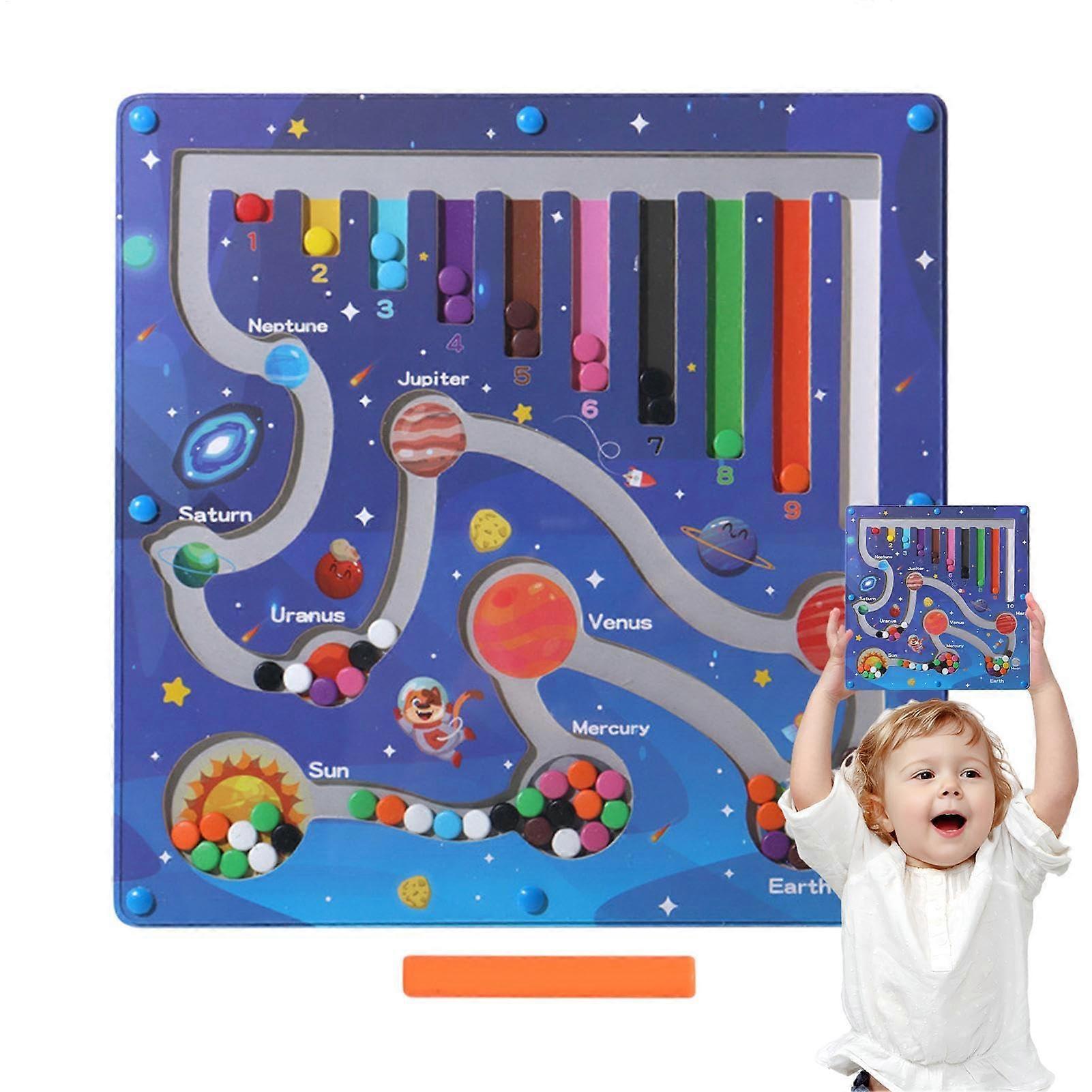 Magnetic Maze, Board Game Puzzle, Colorful Number Maze, Smooth Fun Learning Toy