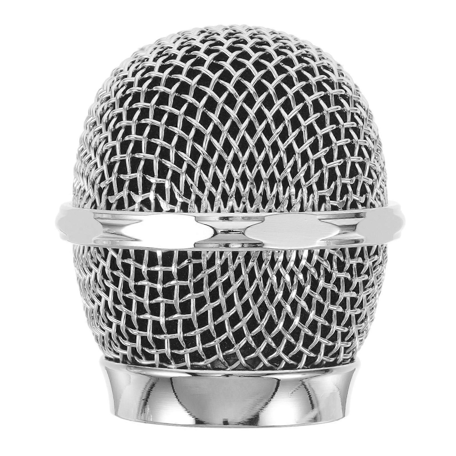 Microphone Grille Replacement Sound Quality Enhancement Round Silver Inner Diameter 3.1Cm 1Pack