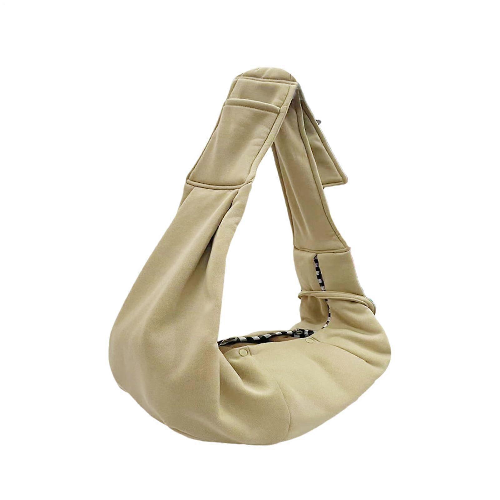 Dog Carrier Backpack Portable Cat Carrier Adjustable Straps, Lightweight Khaki