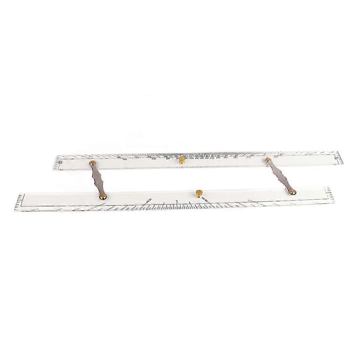 Marine Navigation Parallel Ruler with Clear Scale and High Accuracy, 600mm/23.62in for Boat and Ship Drawing