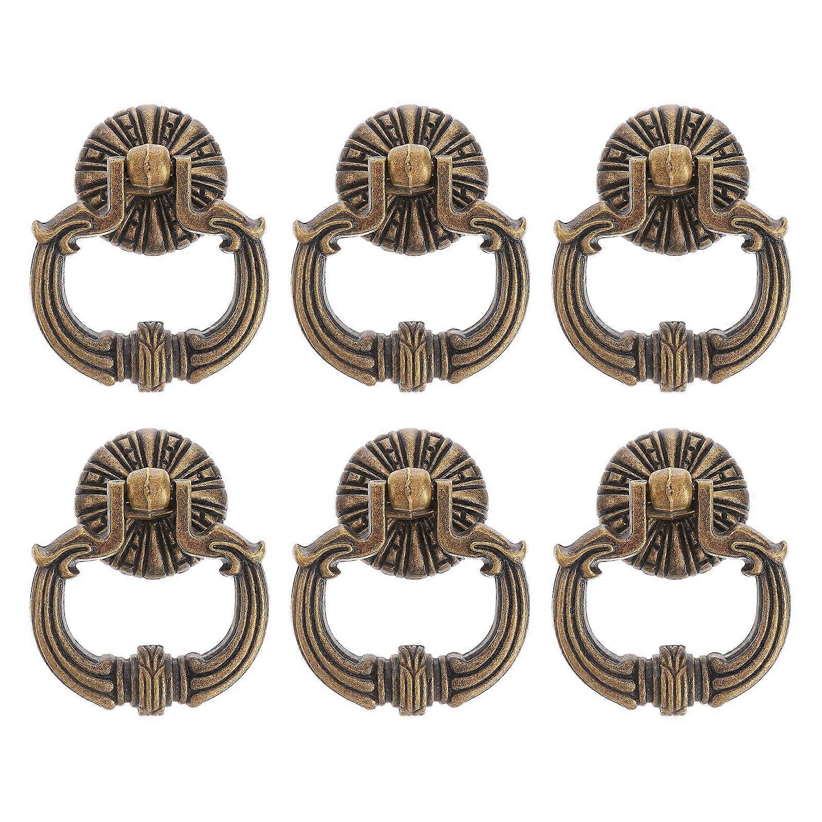 6PCS Retro Drawer Pull Ring Handle Knob for Kitchen Drawer Cabinet Cupboard