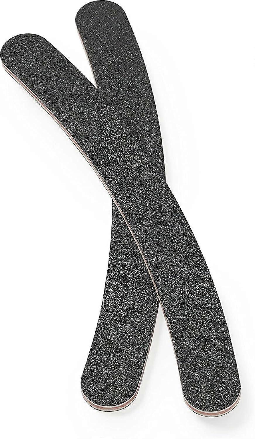 2-pack curved nail files, boomerang shape, double-sided medium roughness