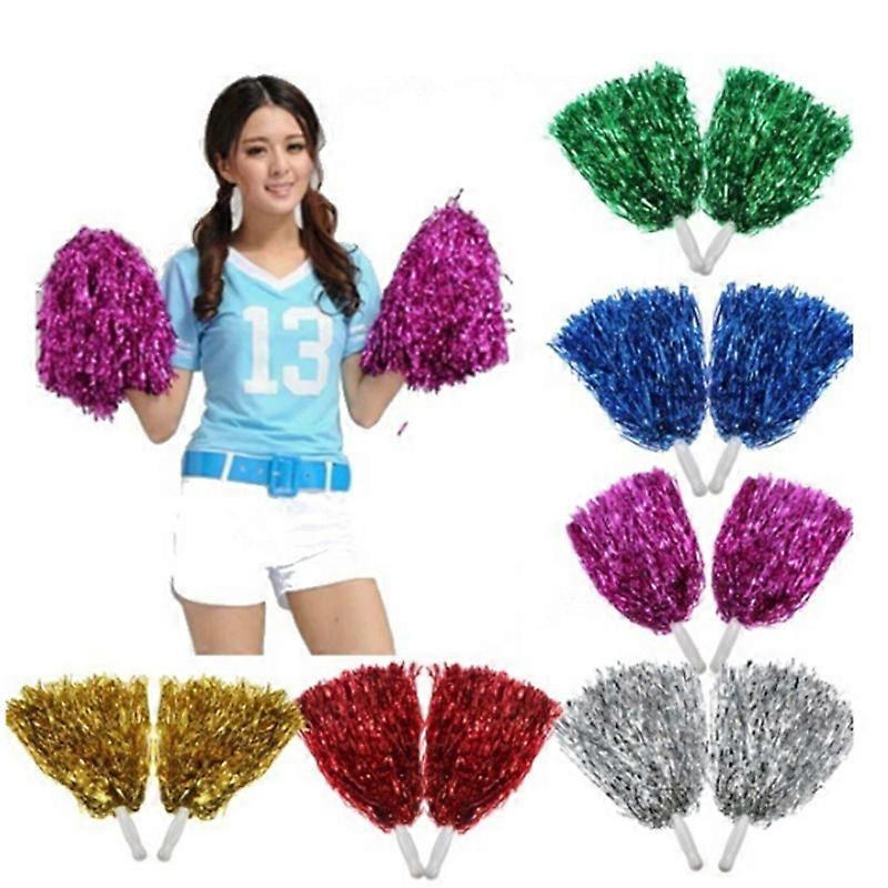 Pom Poms Cheerleader Cheerleading Pom Poms Stage Performance PE Material 30cm in Length 12Pack