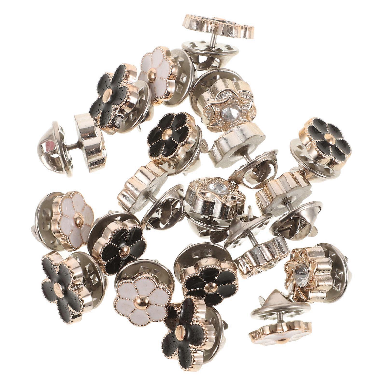 20 Τμχ Καρφίτσες Πέτο Λουλουδιών Αποσπώμενα Κουμπιά Καρφίτσας Διάφορα Αξεσουάρ Floral Craft Ανθεκτική Ανθεκτική Ένδυση για Γυναίκες DIY Προμήθειες Φορέματος Δώρο