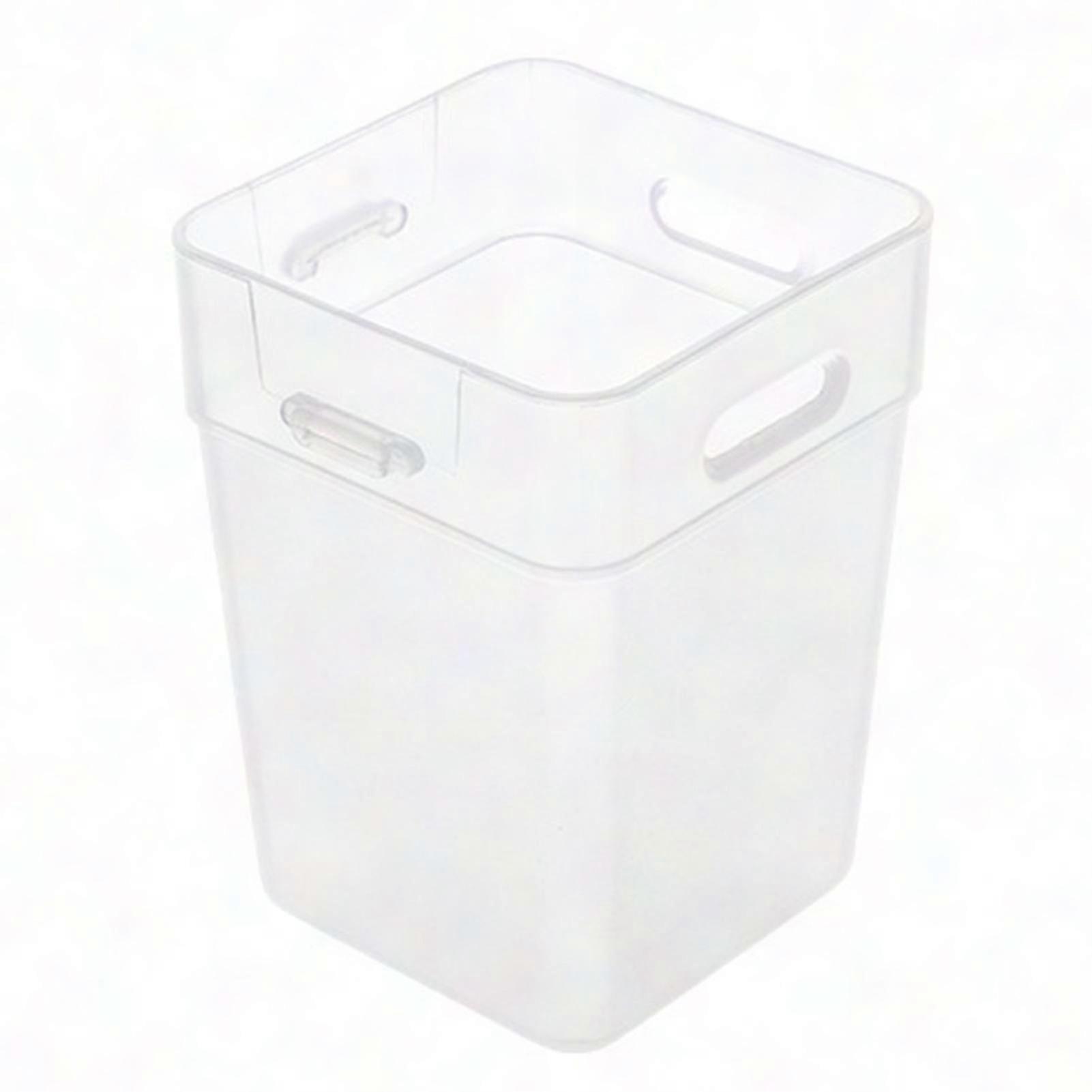 2-Pack Stackable Plastic Food Storage Box - Small Divided Organizer for Fridge, Counter & Cabinet - Kitchen Storage Solution