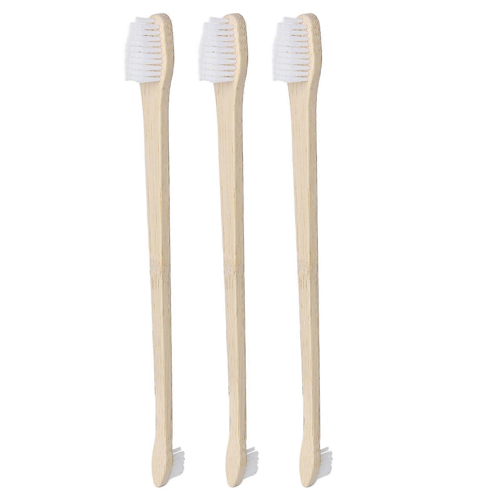 3pcs Long Handle Double Heads Pet Toothbrush for Cat Dog