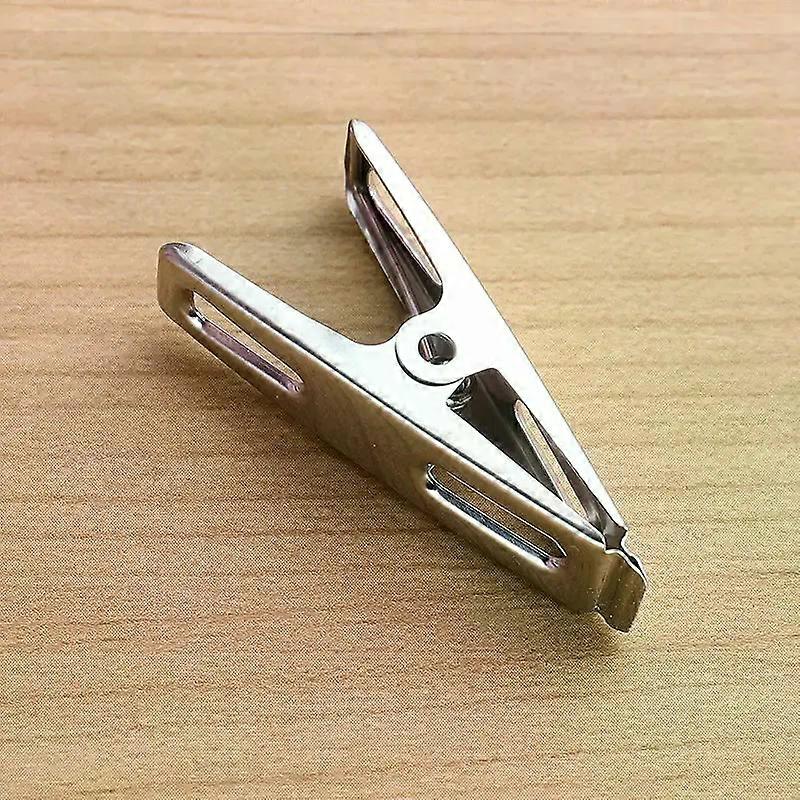 Stand 20pcs Stainless Steel Clothespins, Kitchen Sealing Clips, Durable Metal Windproof Clips For Clothes SockDocument Organizers