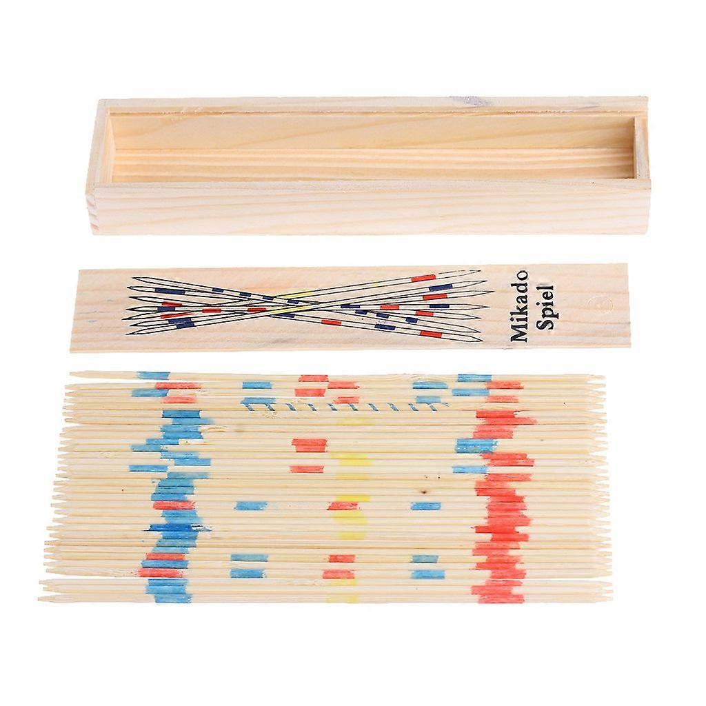 Traditional Mikado Game Wooden Pick Up Sticks Set Traditional Game with Box Toy Ref: 3204